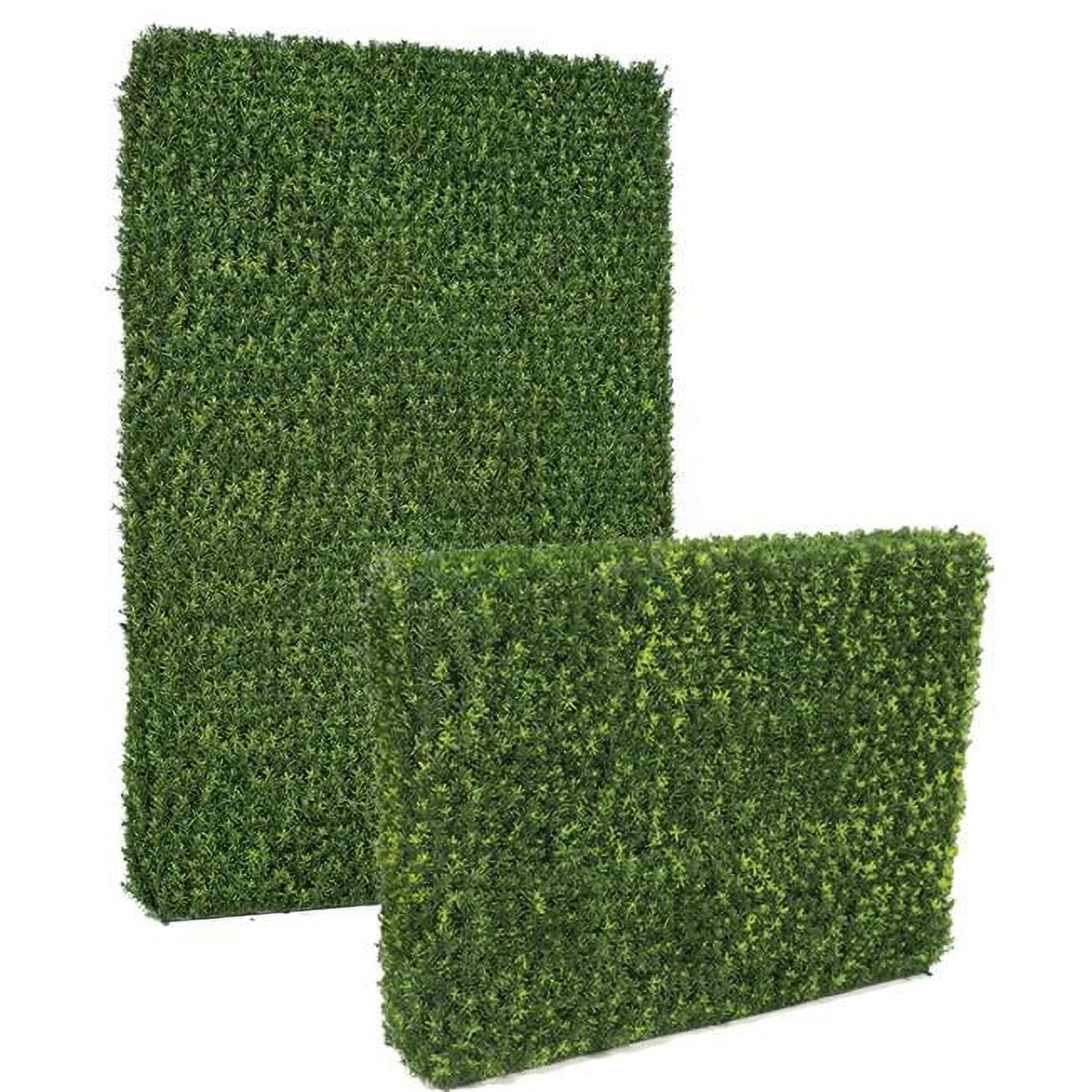 48 in. UV Artificial Taxus Yew Hedges, Light Green