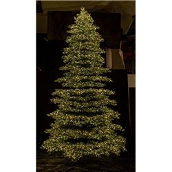 C-201254 12 ft. Flocked PE & PVC Highland Spruce Trees