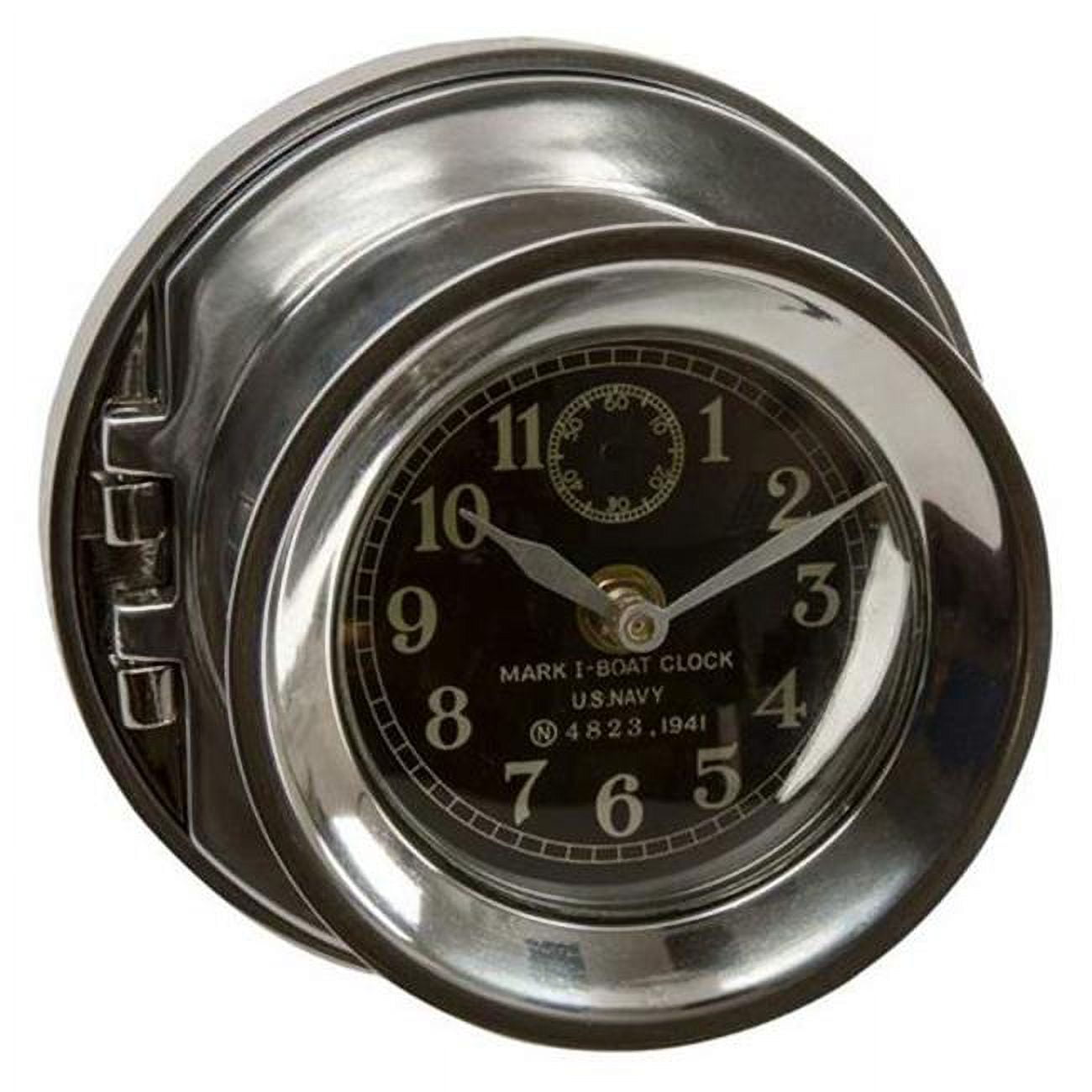 Picture of Authentic Models SC048 Navy Clock Silver Polished - Aluminium