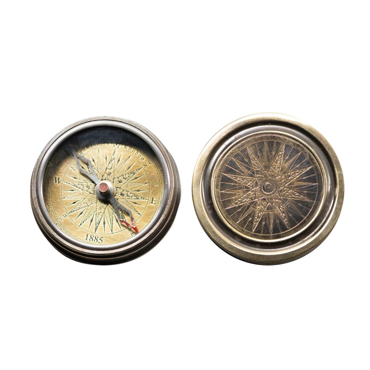 Picture of Authentic Models CO036 Antique Pocket Compass, Bronze