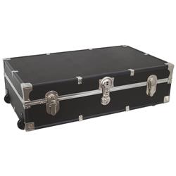 31 in. Under the Bed Trunk with Wheels & Lock, Black