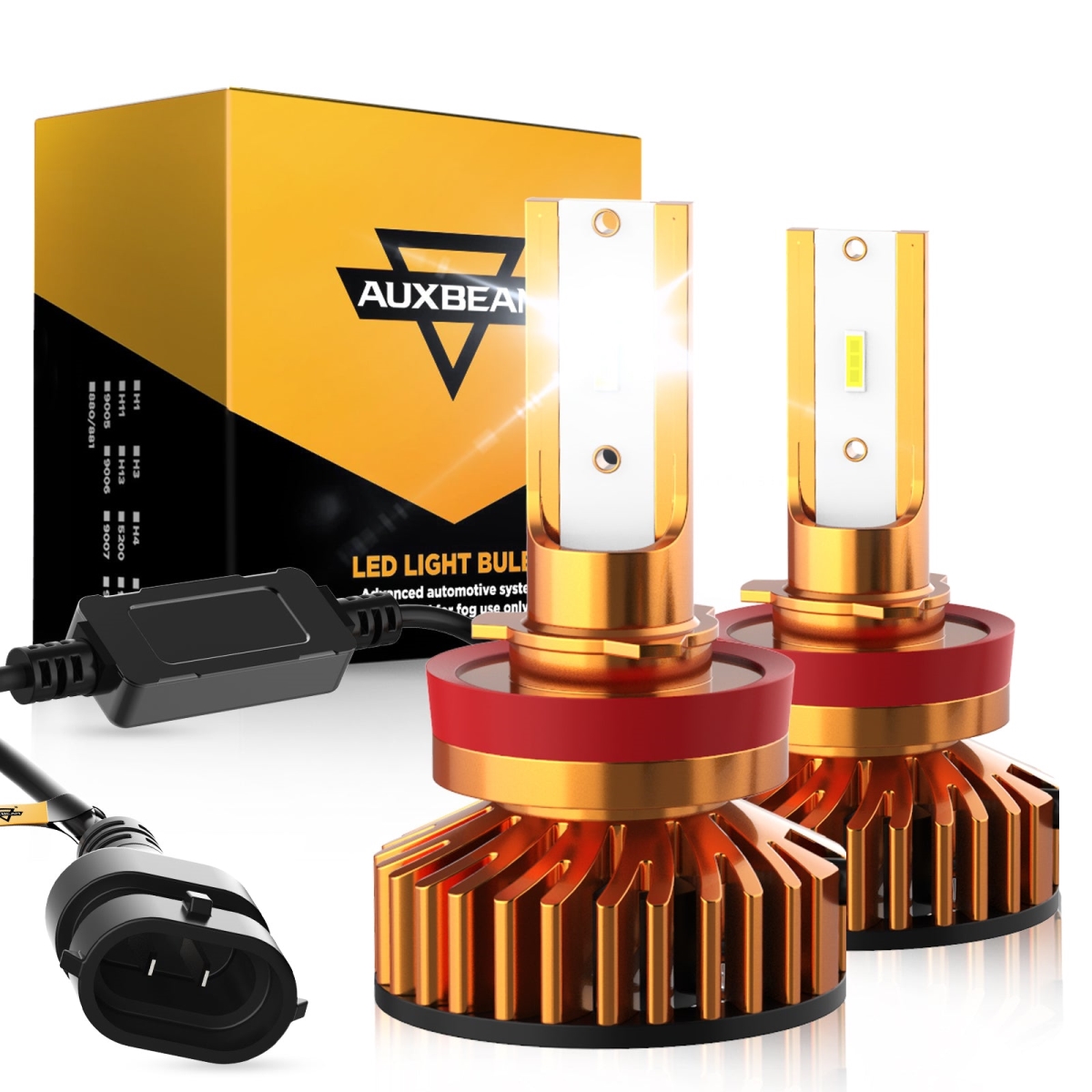 GD001269 H11 LED Headlight Bulbs 52W 10000LM F2 Series Mini Size 6500K Cool White