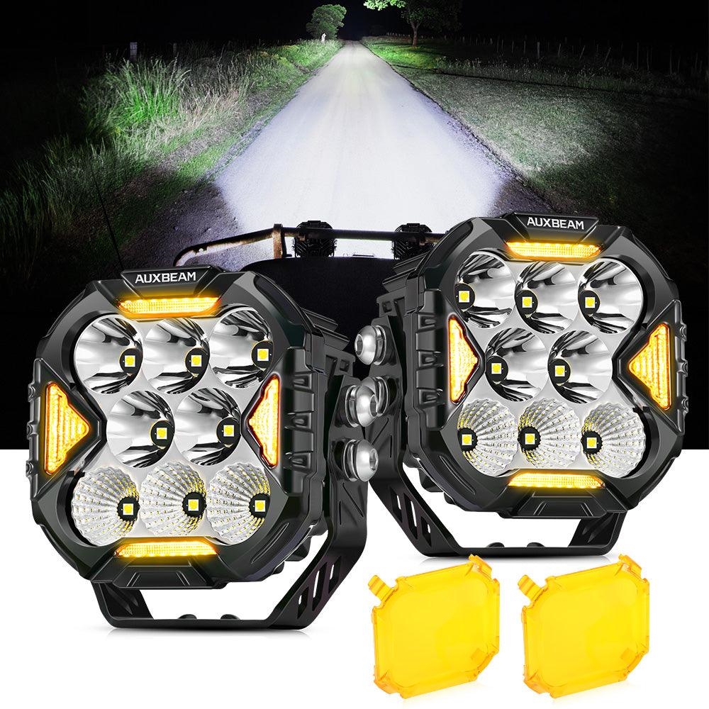 ZD000862 CUBE-Z Series 4 Inch Combo LED Pod Lights Off Road Lights with White DRL & Amber Turn Signal Lights
