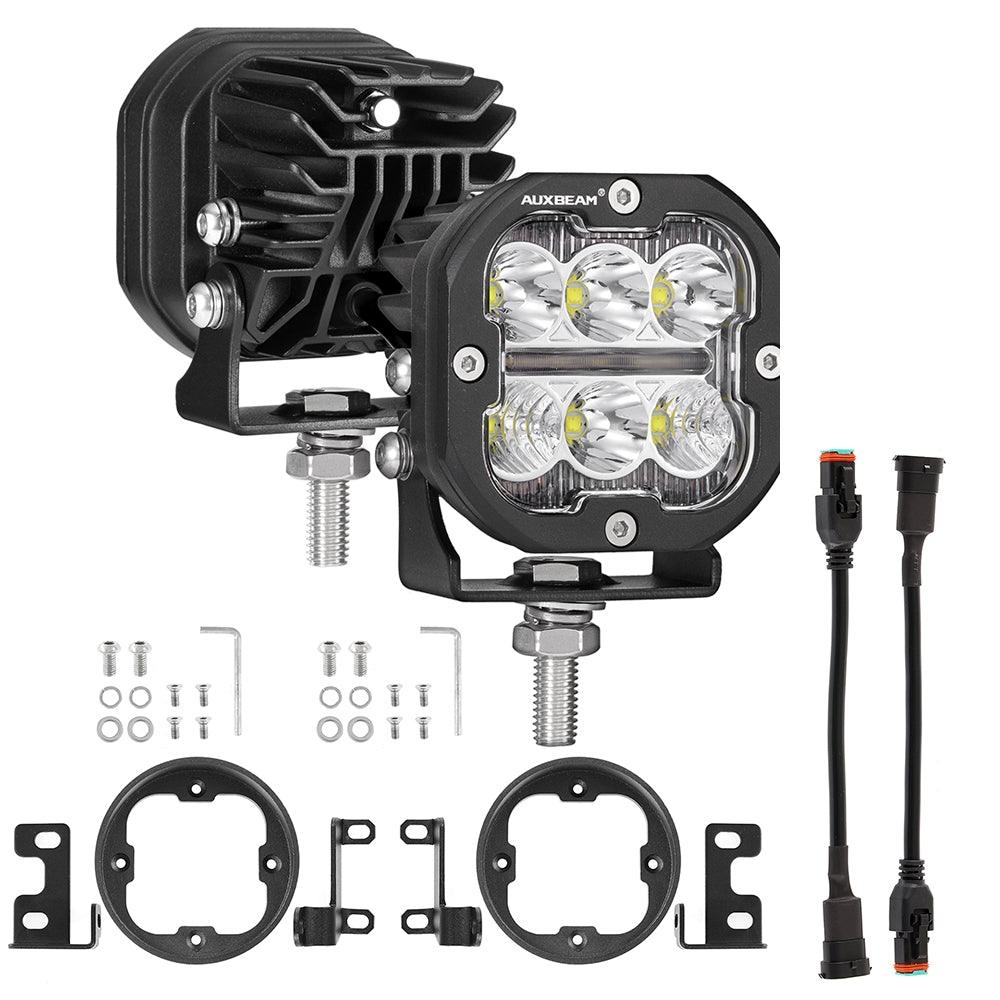 GP00010899 3' LED Pods Mounting Brackets Flush Mount Brackets Compatible with Toyota Tacoma Tundra 4Runner