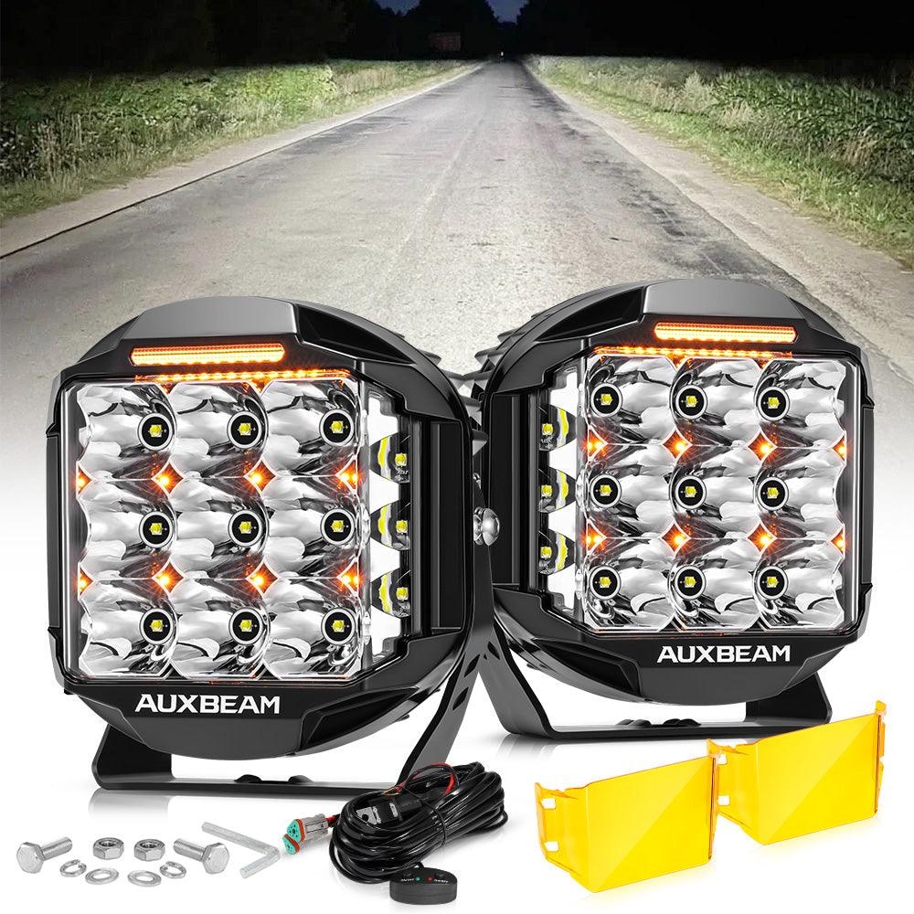 ZD000869 V-MAX Series | 7 Inch 228W 26100LM Combo Beam Side Shooter LED Round Driving Lights with Amber DRL&Backlight