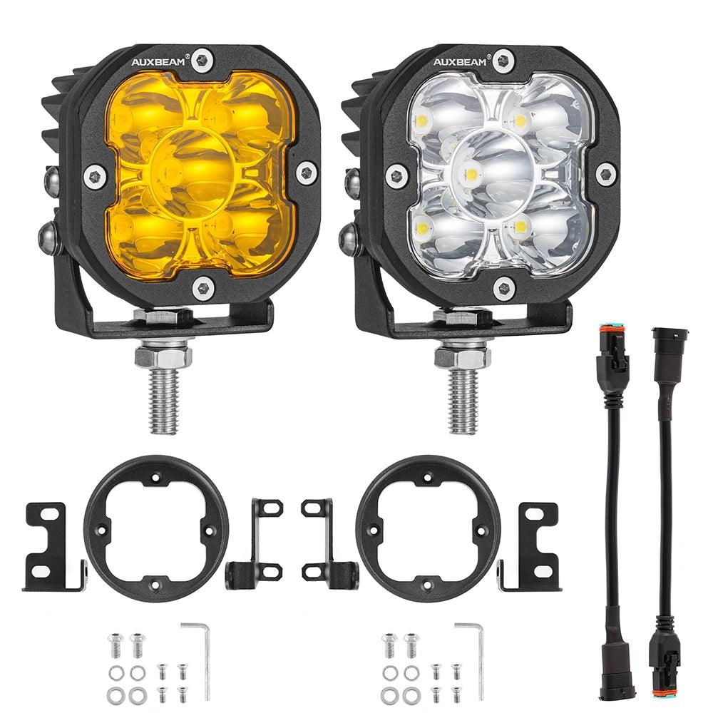 GP00010896 3' LED Pods Mounting Brackets Flush Mount Brackets Compatible with Toyota Tacoma Tundra 4Runner