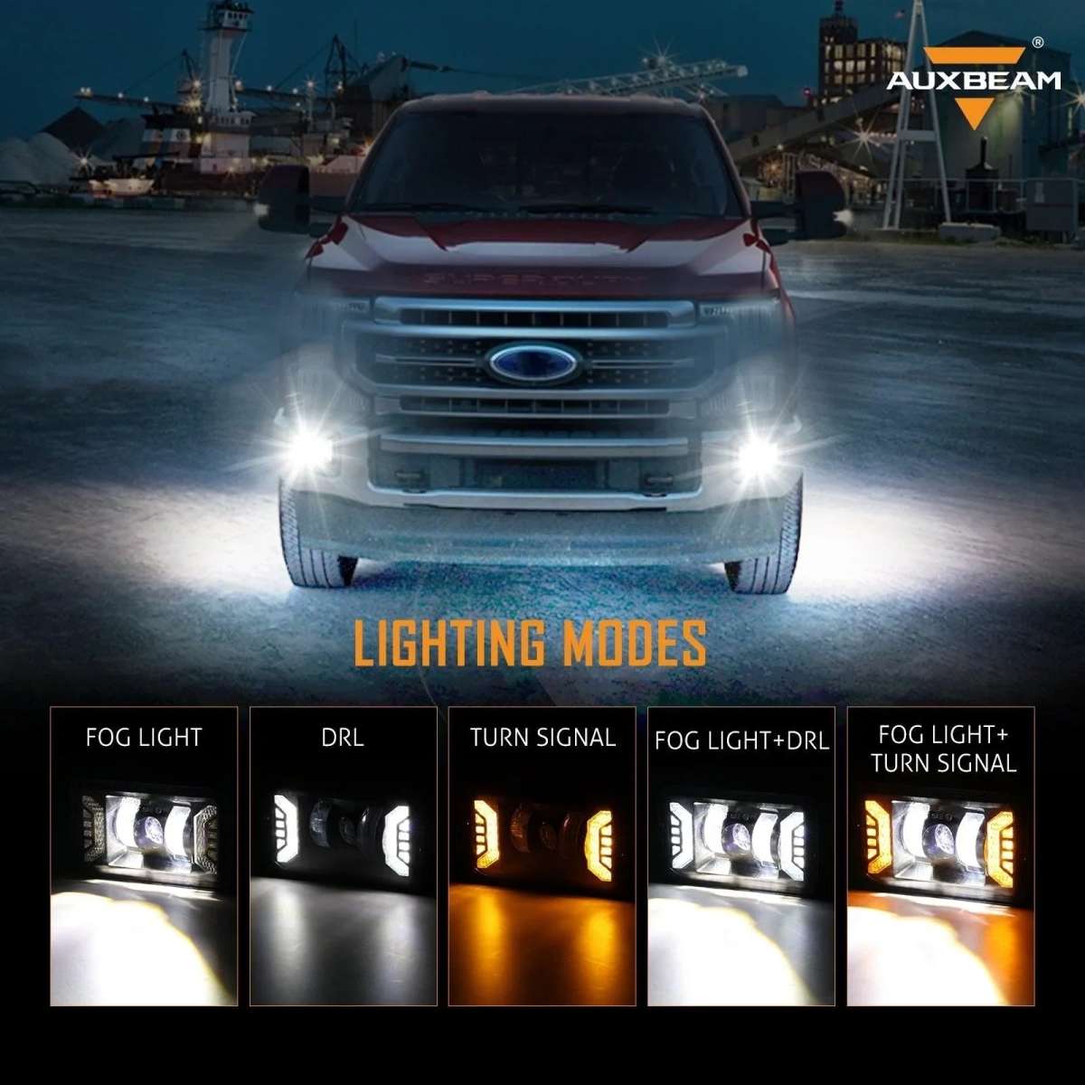 QP009478 (2pcs/set) LED Fog Lights Assembly with DRL/ Turn Signal Lights for Ford F150 2015 2016 2017 2018 2019 2020