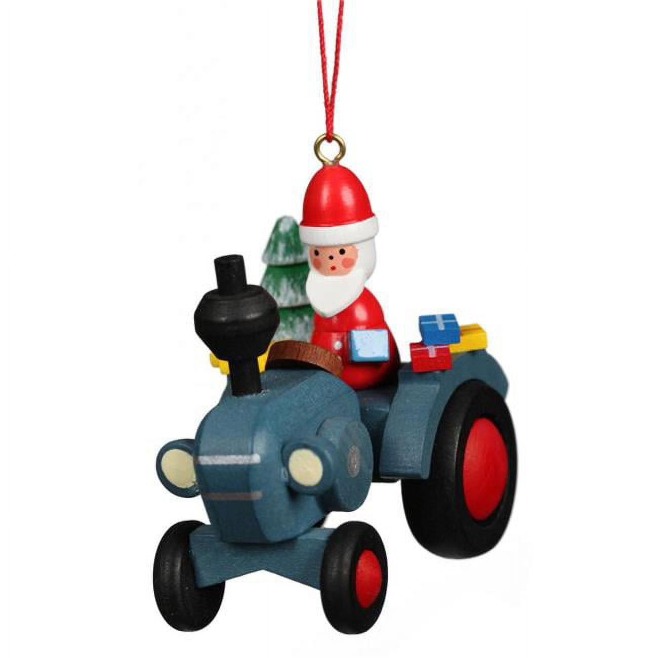 Picture of Alexander Taron 10-0640 Christian Ulbricht Ornament - Tractor with Santa