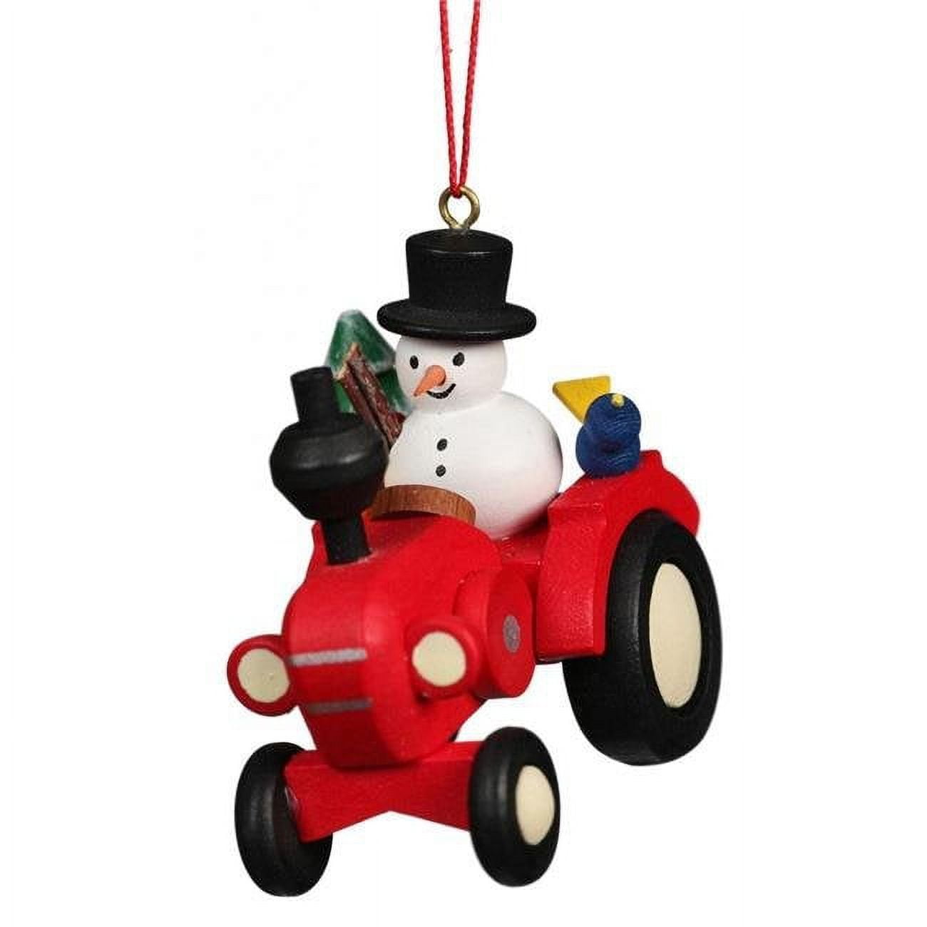 Picture of Alexander Taron 10-0641 Christian Ulbricht Ornament - Tractor with Snowman