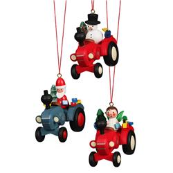 Picture of Alexander Taron 10-0643 Christian Ulbricht Ornament - Assorted Tractors - Box of 6
