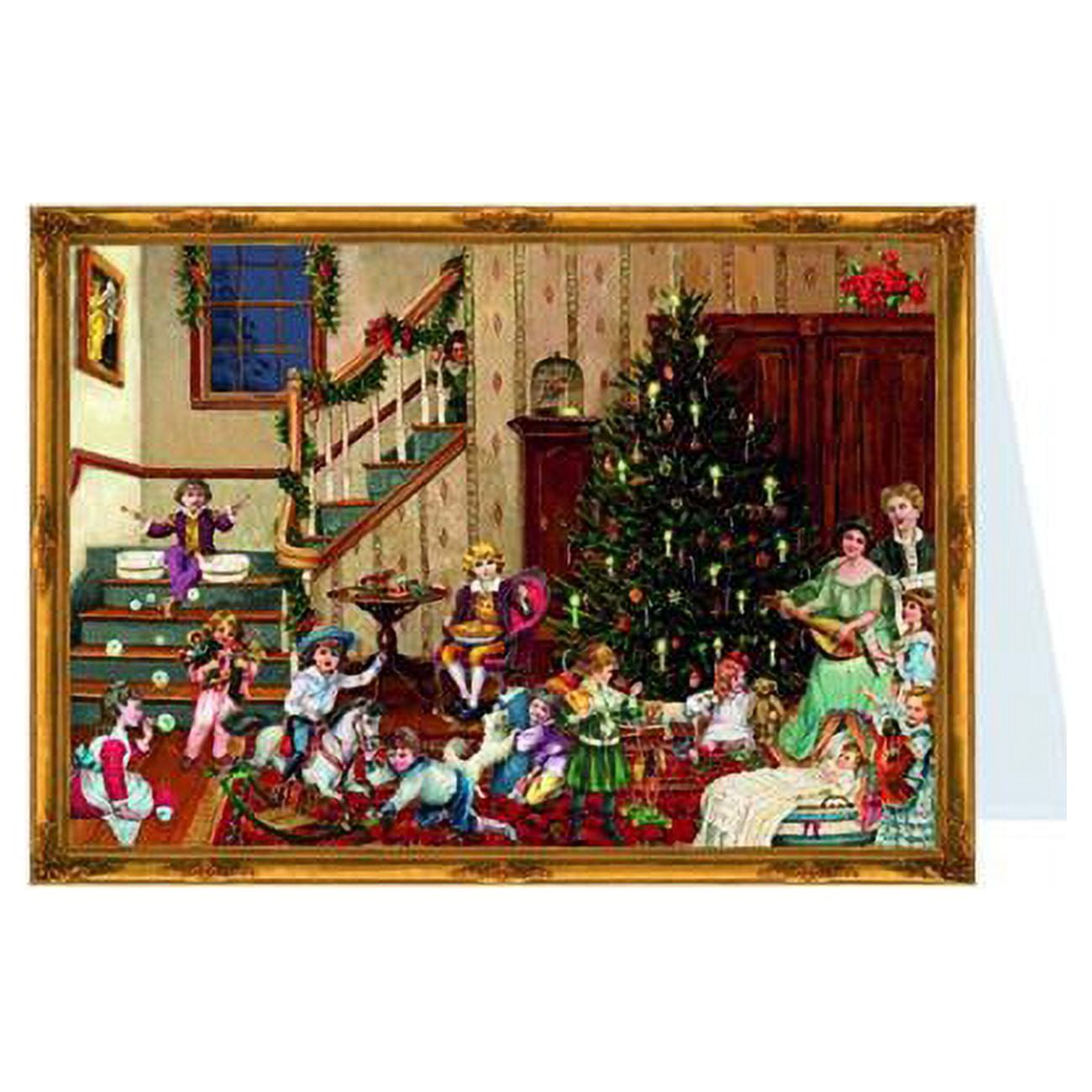 Picture of Alexander Taron ADV40776 Sellmer Advent Postcard - Victorian Living Room Christmas