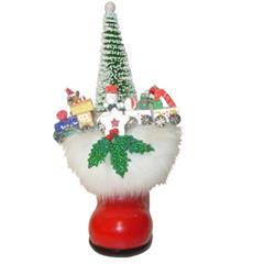 Schaller Paper Mache - Red Beaded Boot with Ornaments