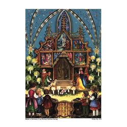 Picture of Alexander Taron ADV815 Sellmer Advent Calender - Children at Chapels Nativity with Envelope - 11.75 x 8.25 x 0.1 in.