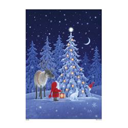 Picture of Korsch Advent 10501 14 x 8.625 x 0.1 in. Tomte with Reindeer Calendar