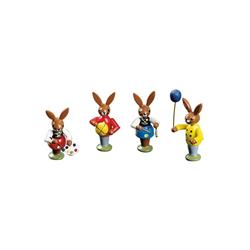 13070 2 in. Richard Glaesser Easter Figures - Bunny Children Playing - Set of 4