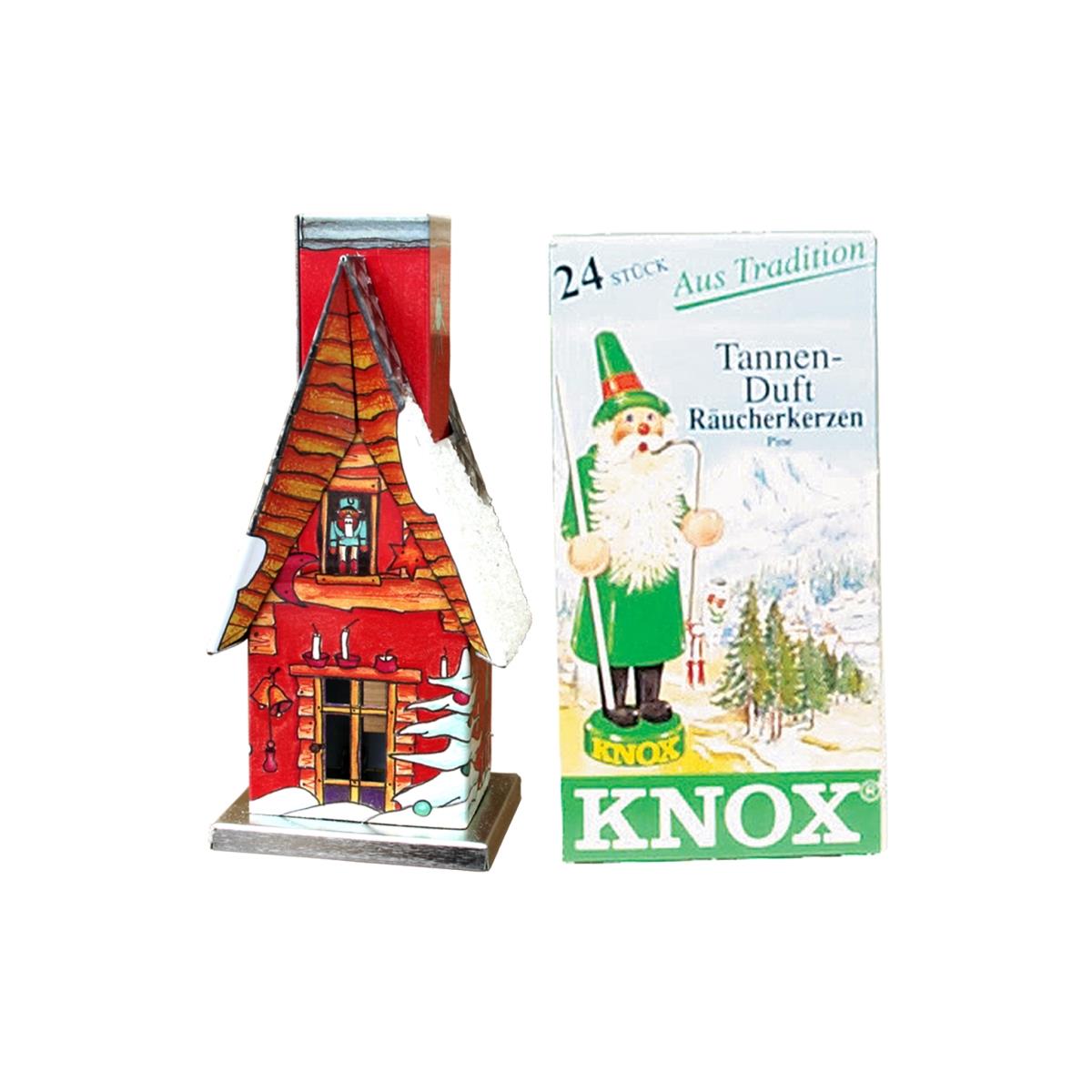 Picture of Alexander Taron 078550R Knox Metal Incense House with Incense - Red Only - 5 x 13.5 x 10 in.