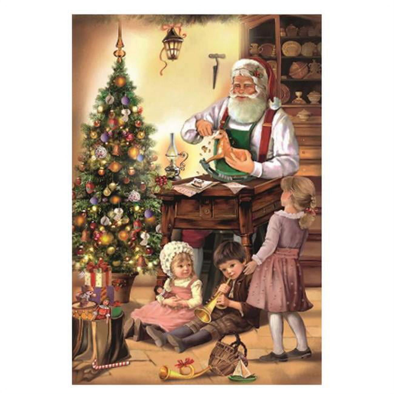 Picture of Alexander Taron 10441 Korsch Advent Calender - Woodworking Santa with Children - 11.75 x 8.25 x 0.1 in.