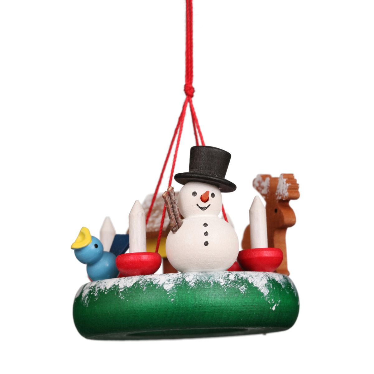 Picture of Alexander Taron 10-0659 Christian Ulbricht Ornament - Wreath with Snowman - 2 x 2.25 x 2.25 in.