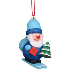 Picture of Alexander Taron 10-0662 Christian Ulbricht Ornament - Santa on Sled in Blue - 2 x 1 x 1 in.