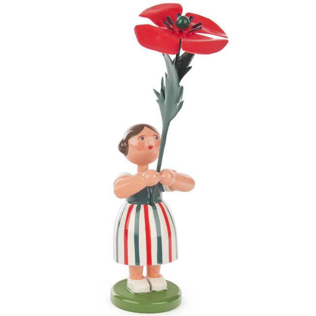 Picture of Alexander Taron 013-2011 Dregno Easter Figurine - Poppy Flower Girl - 4.5 x 1.25 x 1.25 in.
