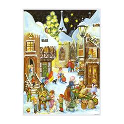 ADV746 Old Village Market Christmas Advent