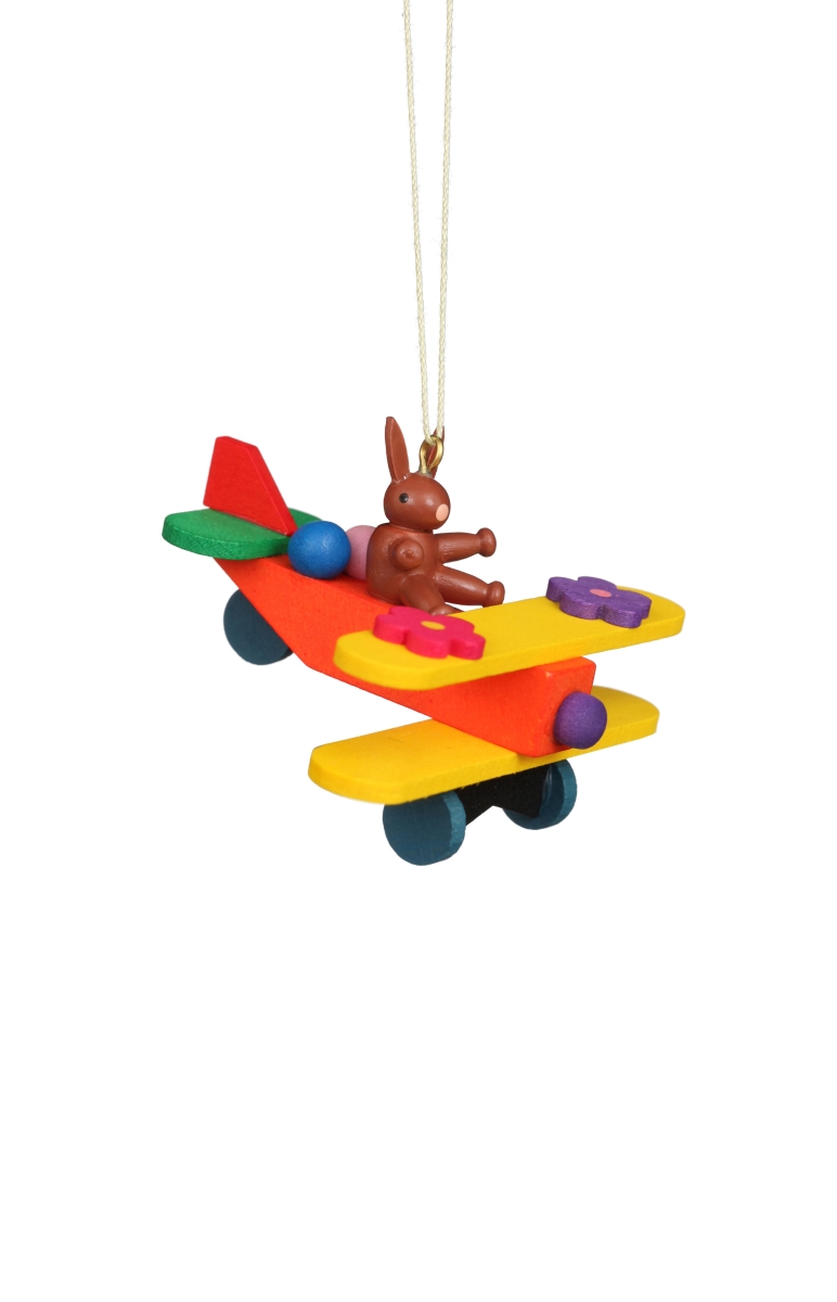 11-0606 1.8 x 7.5 x 2.6 in. Ornament - Rabbit in Plane