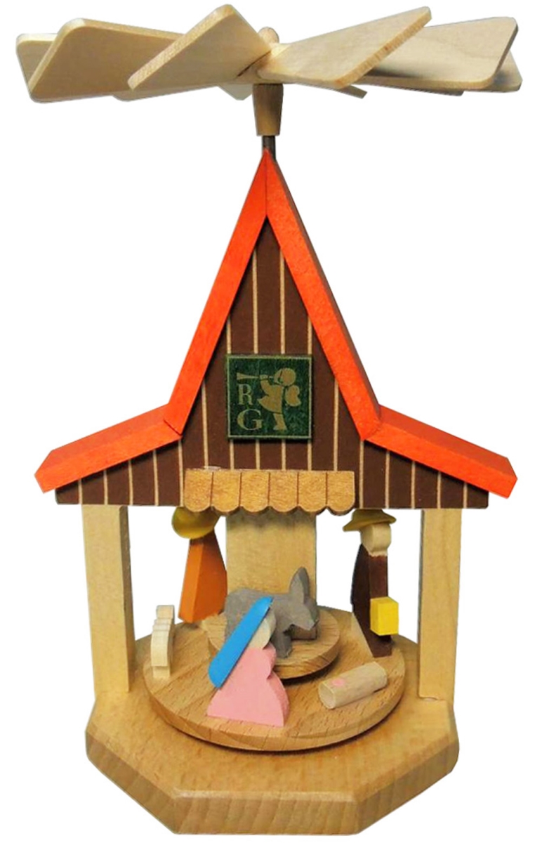 1751G 5 x 3.5 x 3 in. Pyramid - Mini House Nativity