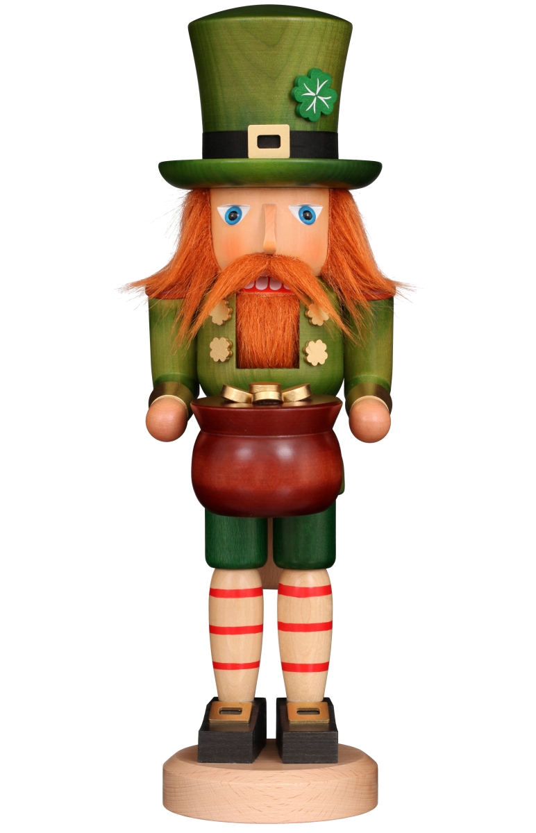 32-581 16.1 x 5.1 x 6.1 in. Christian Ulbricht Nutcracker - Leprechaun