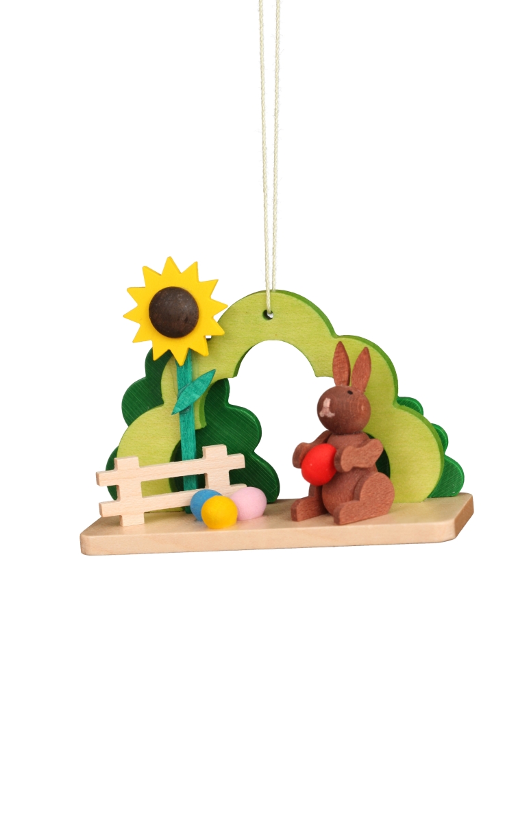 11-0607 2.25 x 2.8 x 1.15 in. Ornament Rabbit with Sunflower
