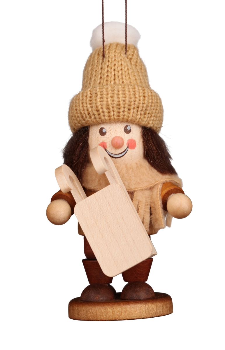 13-0716 4.75 x 2.5 x 2 in. Ornament Natural Sledder