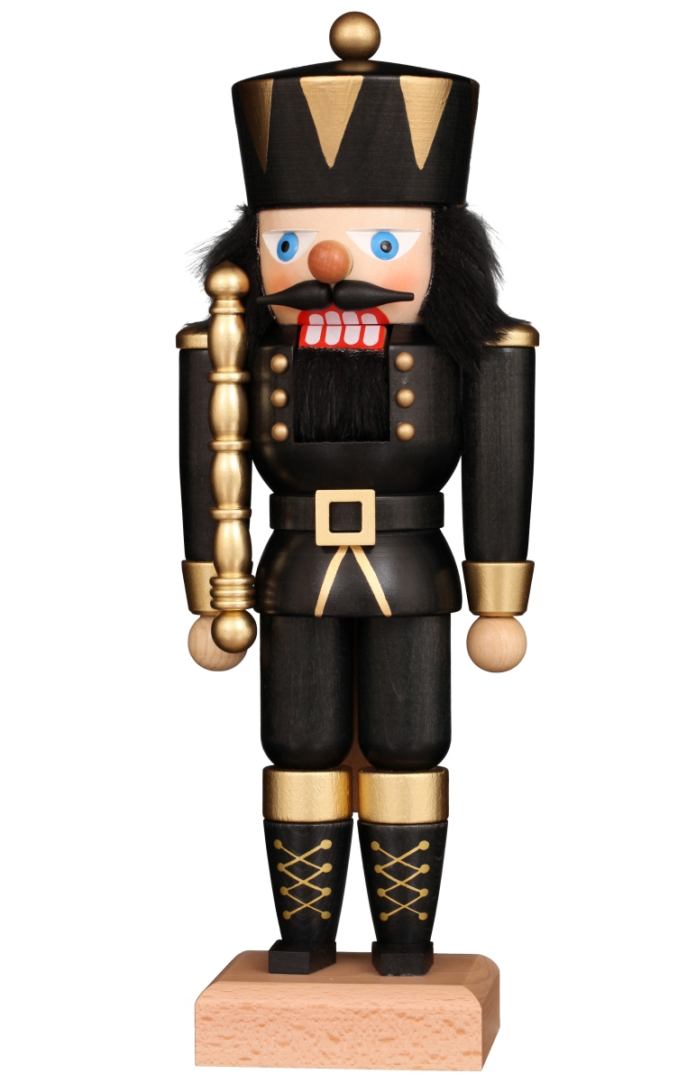 32-222 10.6 x 3.7 x 3 in. Christian Ulbricht Nutcracker - King in Black