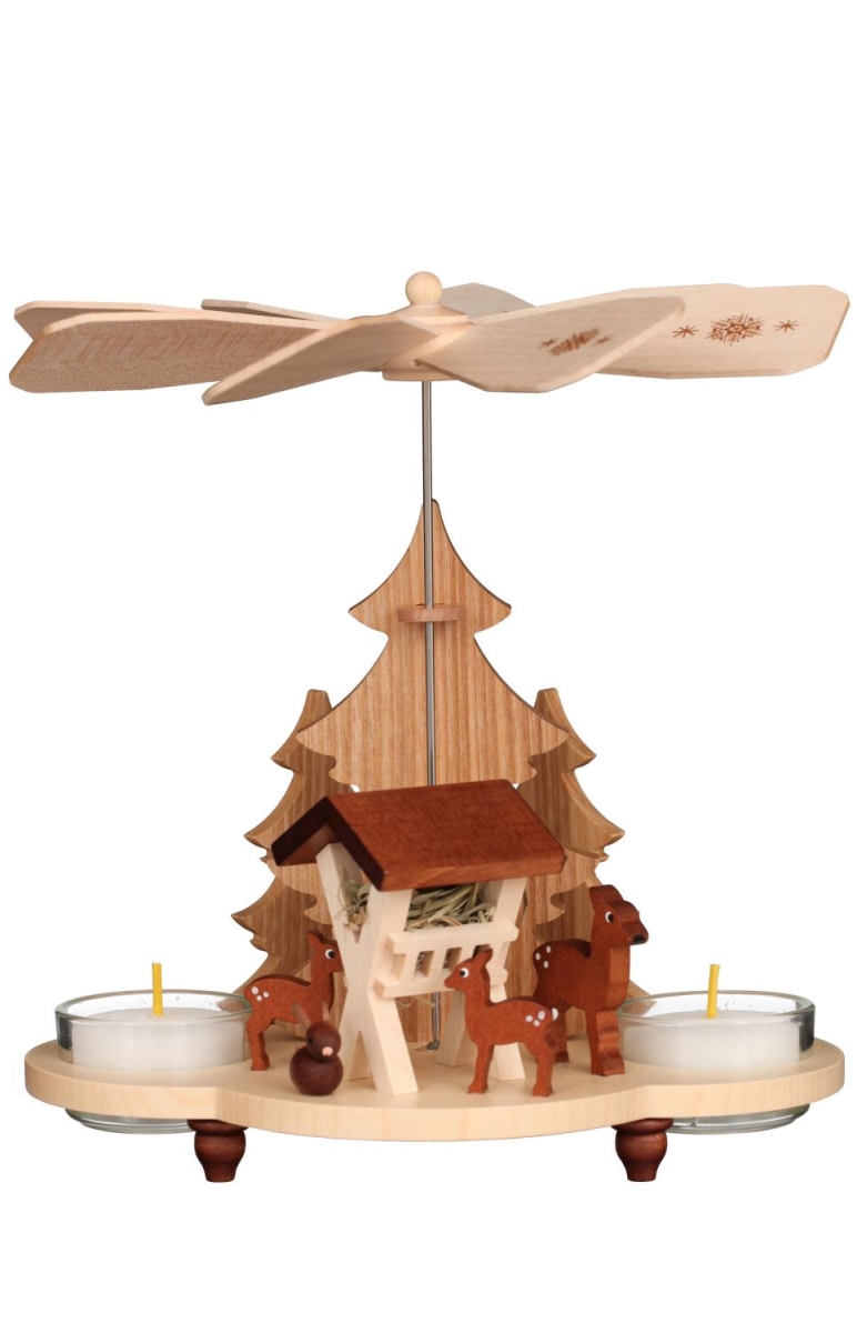 33-215 7.7 x 7.3 x 7.3 in. Pyramid Woods Feeding, Natural