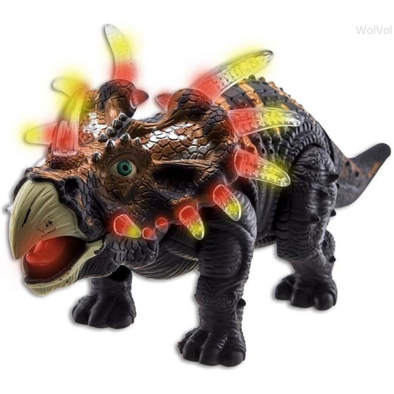 Picture of Azimport D632 Gray Walking Triceratops Dinosaur Toy Figure - Grey