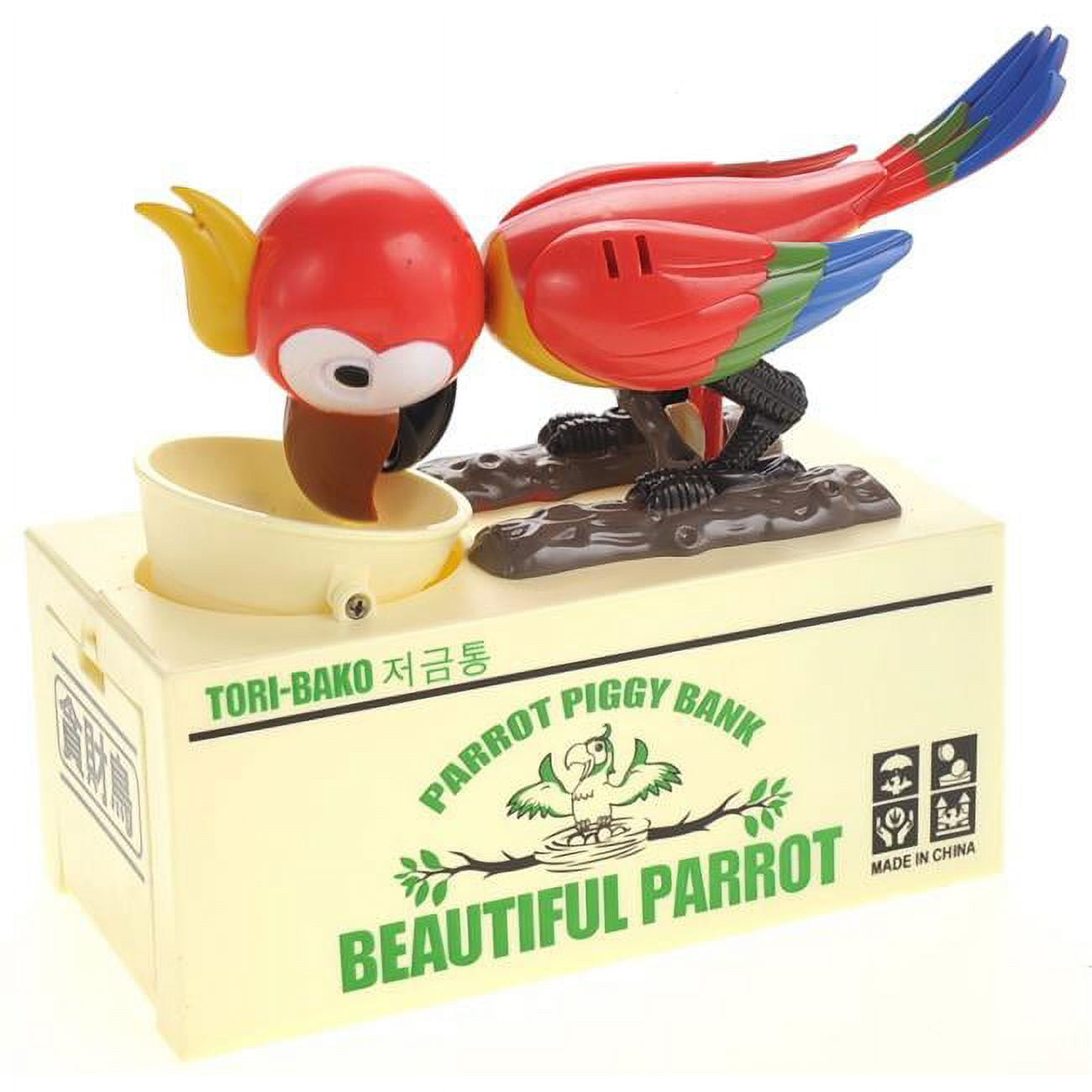 Picture of Azimport MPT501 Red Cute Parrot Piggy Bank - Red