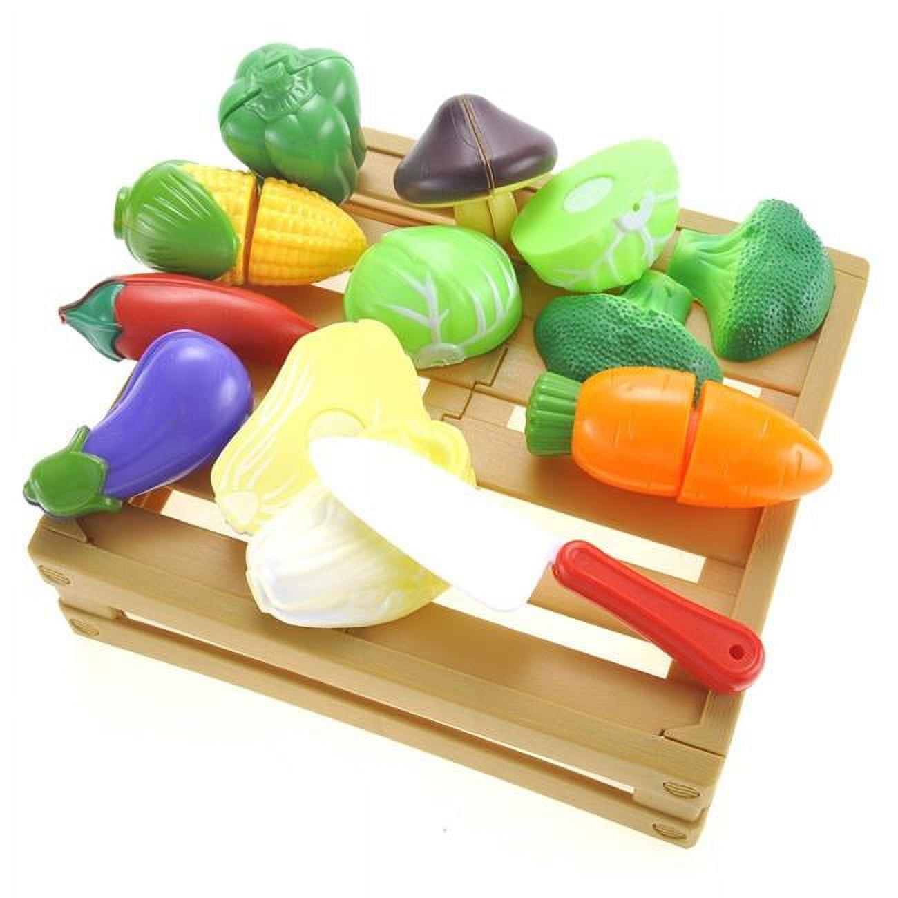 Picture of Azimport PS237 Kitchen Cutting Vegetables Crate Pretend Food Play Set
