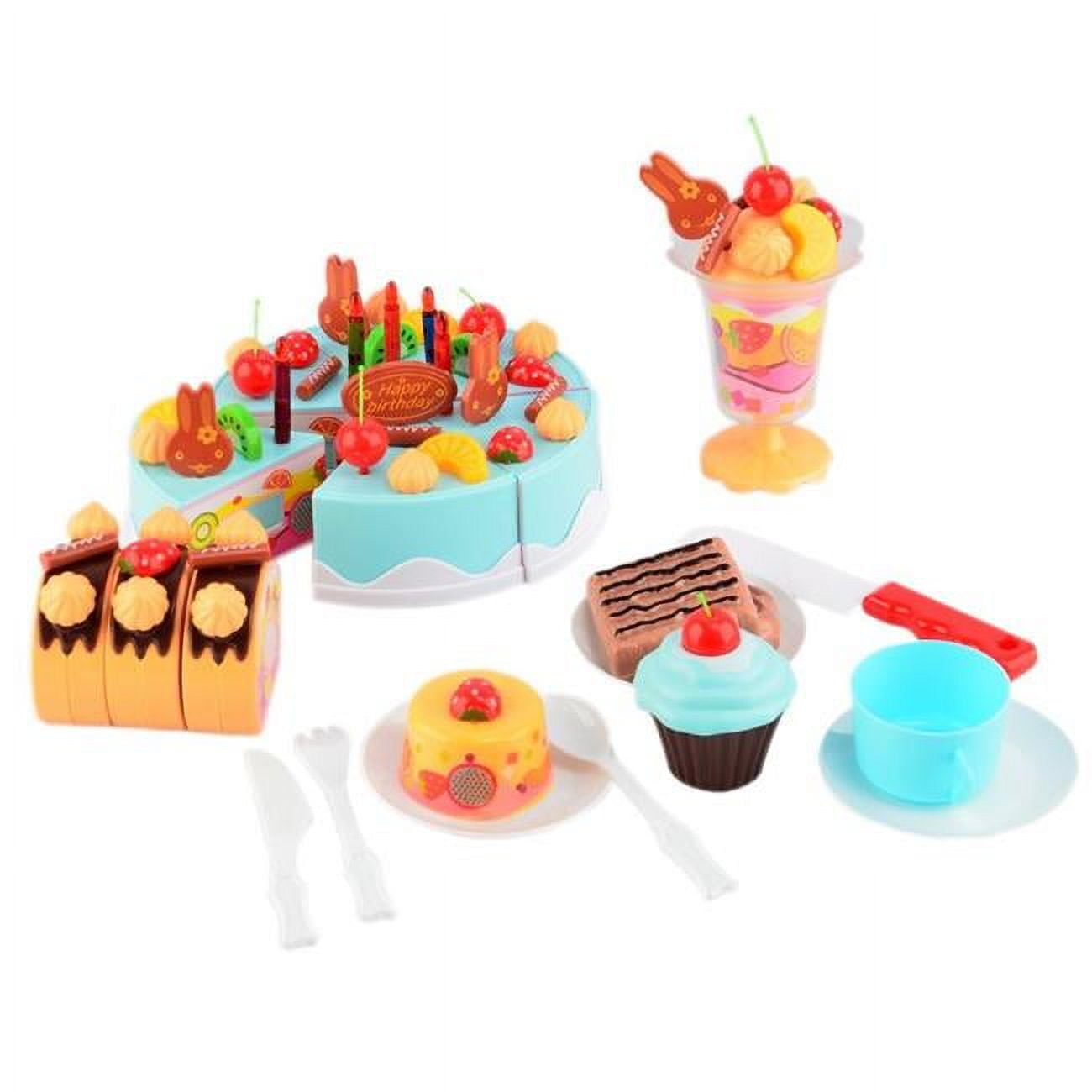 Picture of AZ Import PS920 Birthday Cake Pretend & Play Food Toy Set, Blue - 75 Pieces