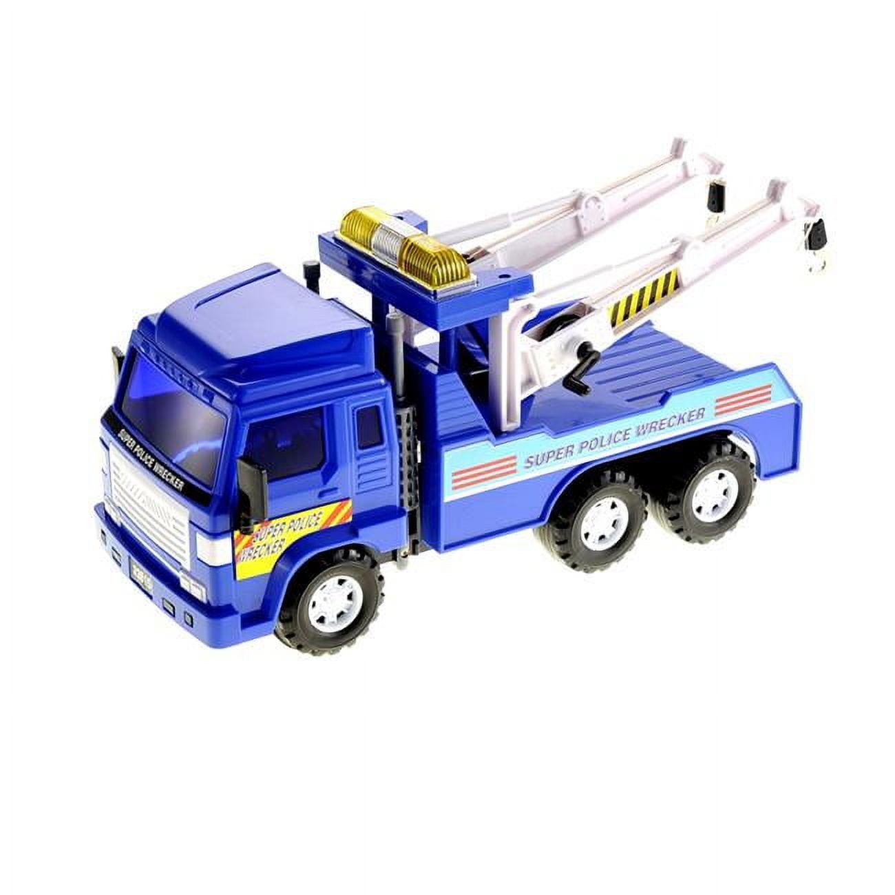 Picture of AZ Trading & Import CT15 Big Heavy Duty Wrecker Tow Truck Police Toy for Kids with Friction Power with Double Hooks
