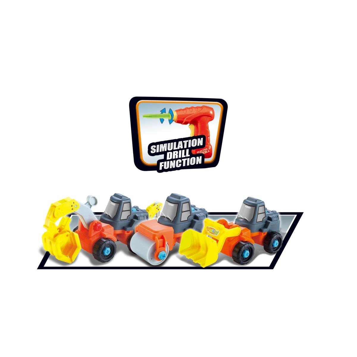 Picture of AZ Trading & Import PS187 3-in-1 Construction Truck Playset with Power Drill Tool & 27 Modification Piece