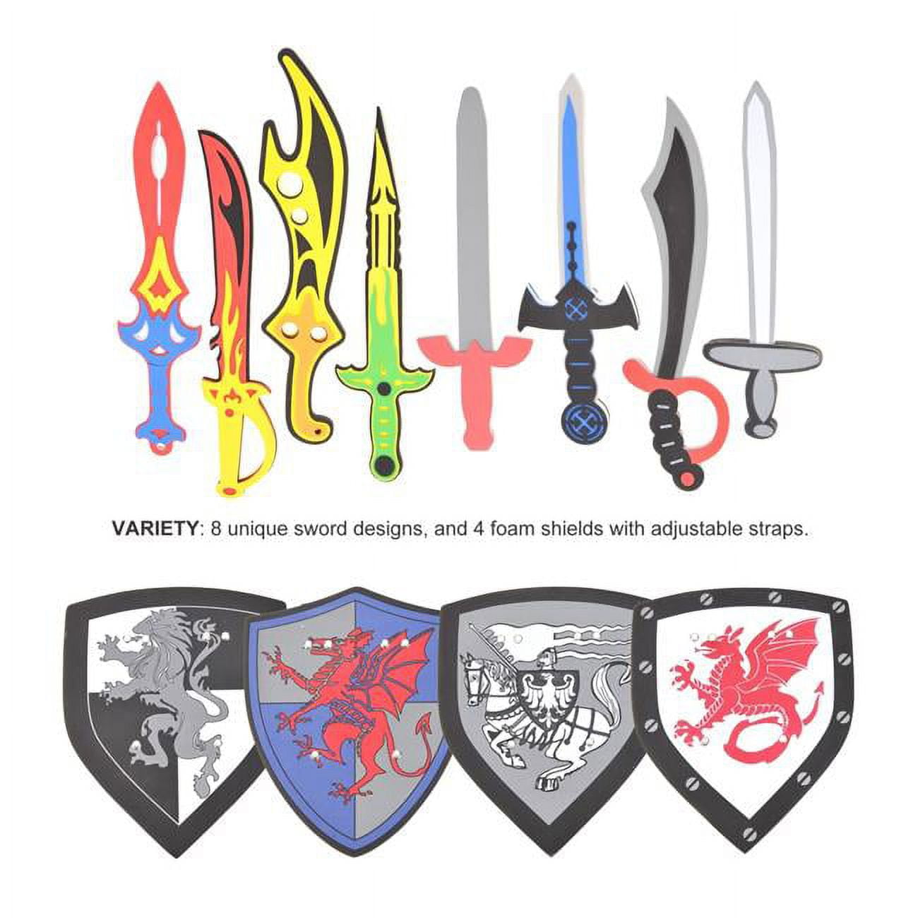 Picture of AZ Trading PS9048M Foam Swords & Shields Playset&#44; 8 Swords & 4 Shields