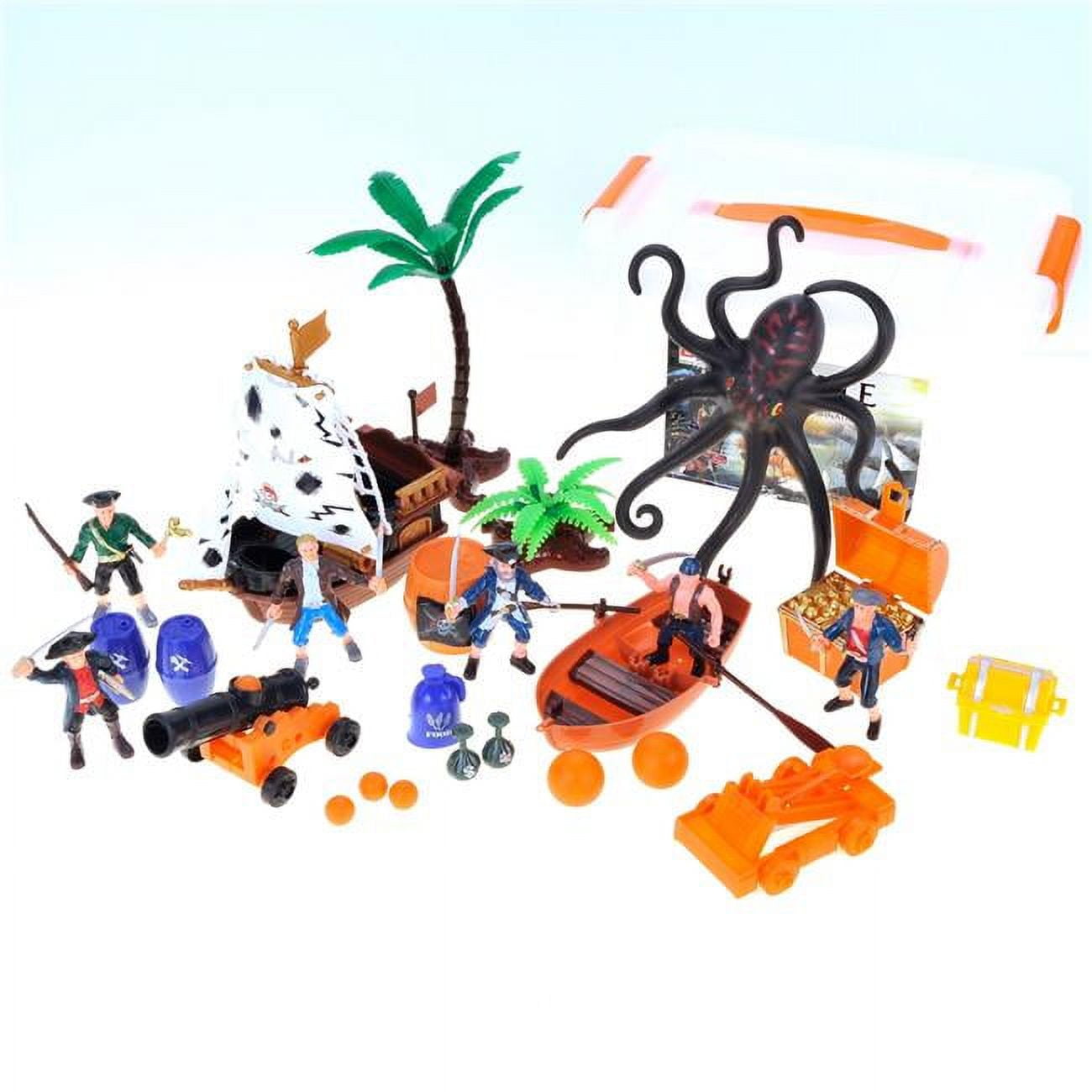 Picture of AZ Trading PSQ0807 Bucket of Pirate Action Figures Playset, Multi Color