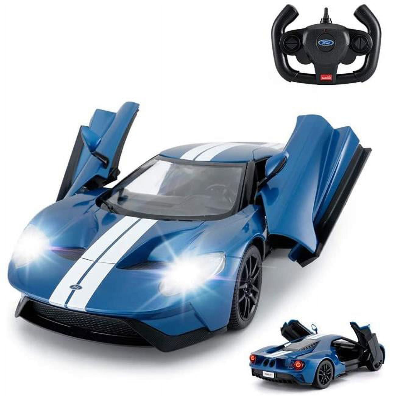 1-14 Ford GT Remote Control RC Race Toy Car for Kids, Blue