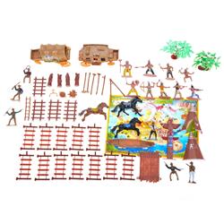 Picture of AZ Trading PSM7077 Wild West Native American Indians & Cowboy Playset