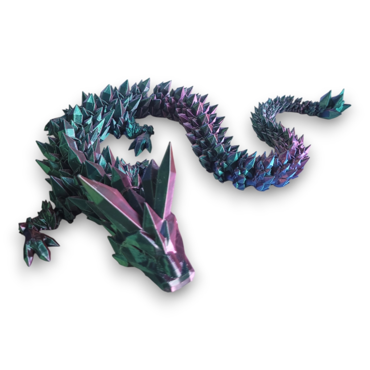 Picture of AZ Trading CD17RGBL 3D Printed Articulate Crystal Dragon&#44; Red&#44; Green & Blue - 17 in.