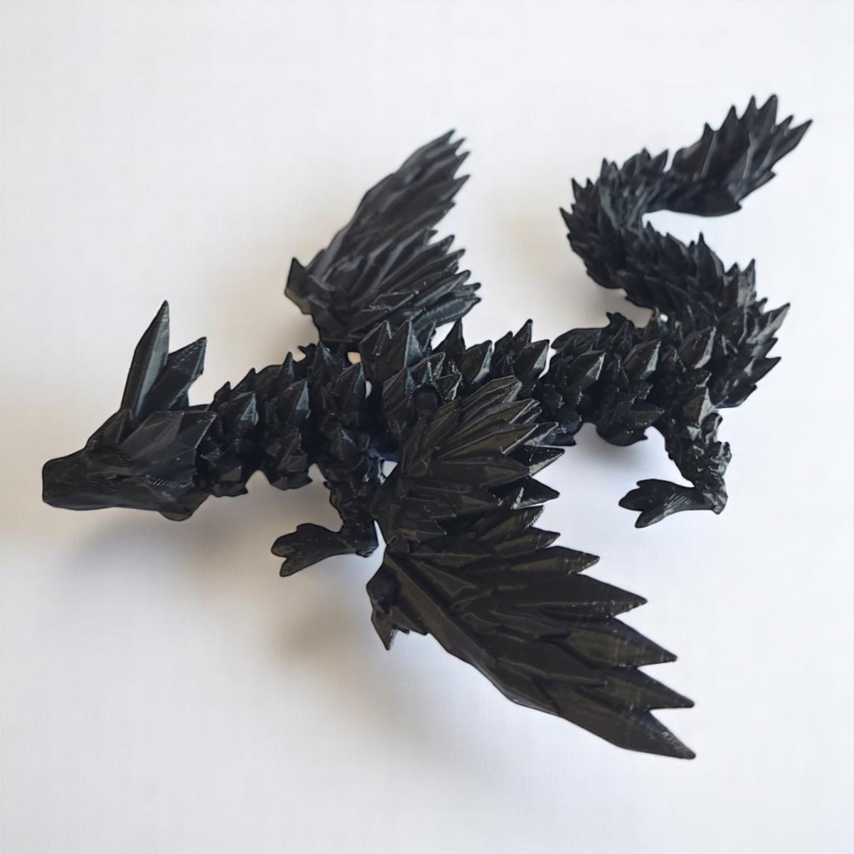 Picture of AZ Trading CDW9BK 3D Printed Articulate Crystal Winged Dragon&#44; Black - 9 in.