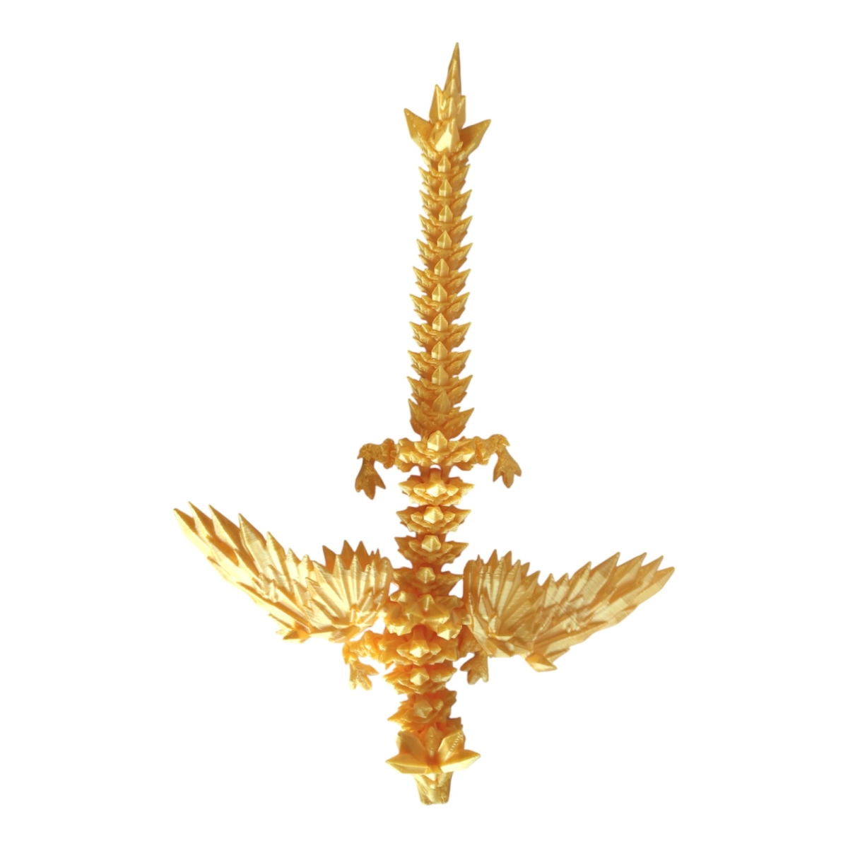 Picture of AZ Trading CDW19GD 3D Printed Articulate Crystal Winged Dragon&#44; Gold - 19 in.