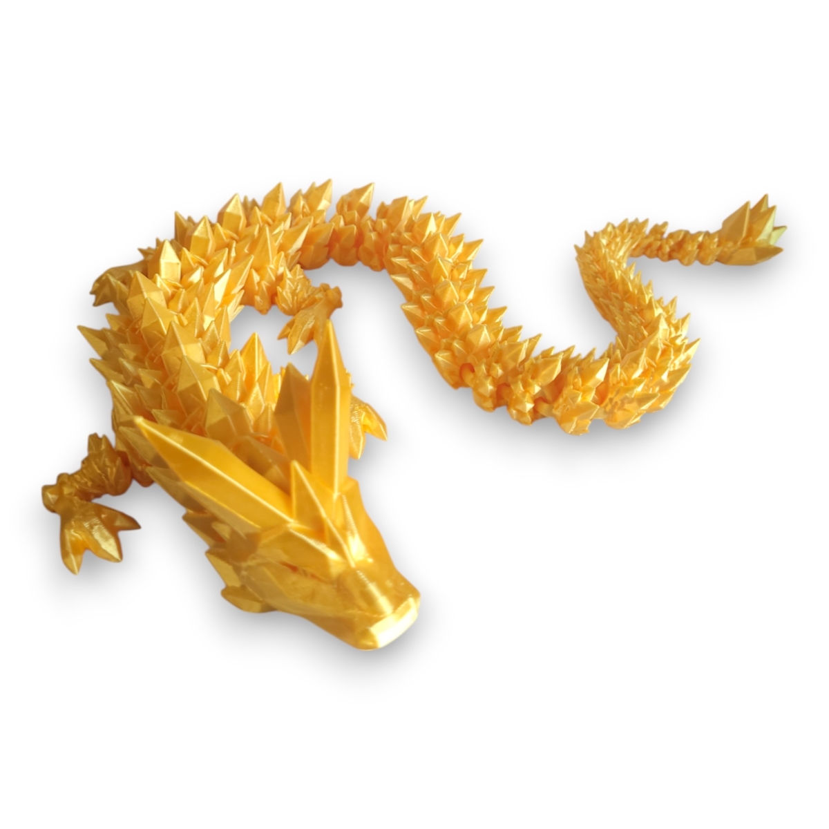 Picture of AZ Trading CD24GD 3D Printed Articulate Crystal Dragon&#44; Gold - 24 in.