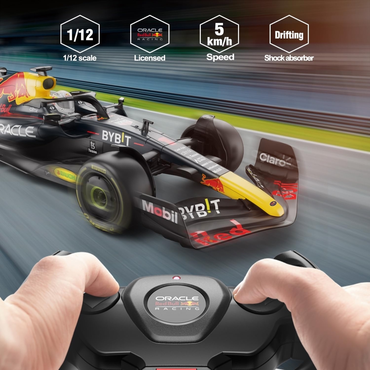 F1RB12B 1-12 Scale Oracle Red Bull Racing F1 RB18 Max Verstappen RC Model Car
