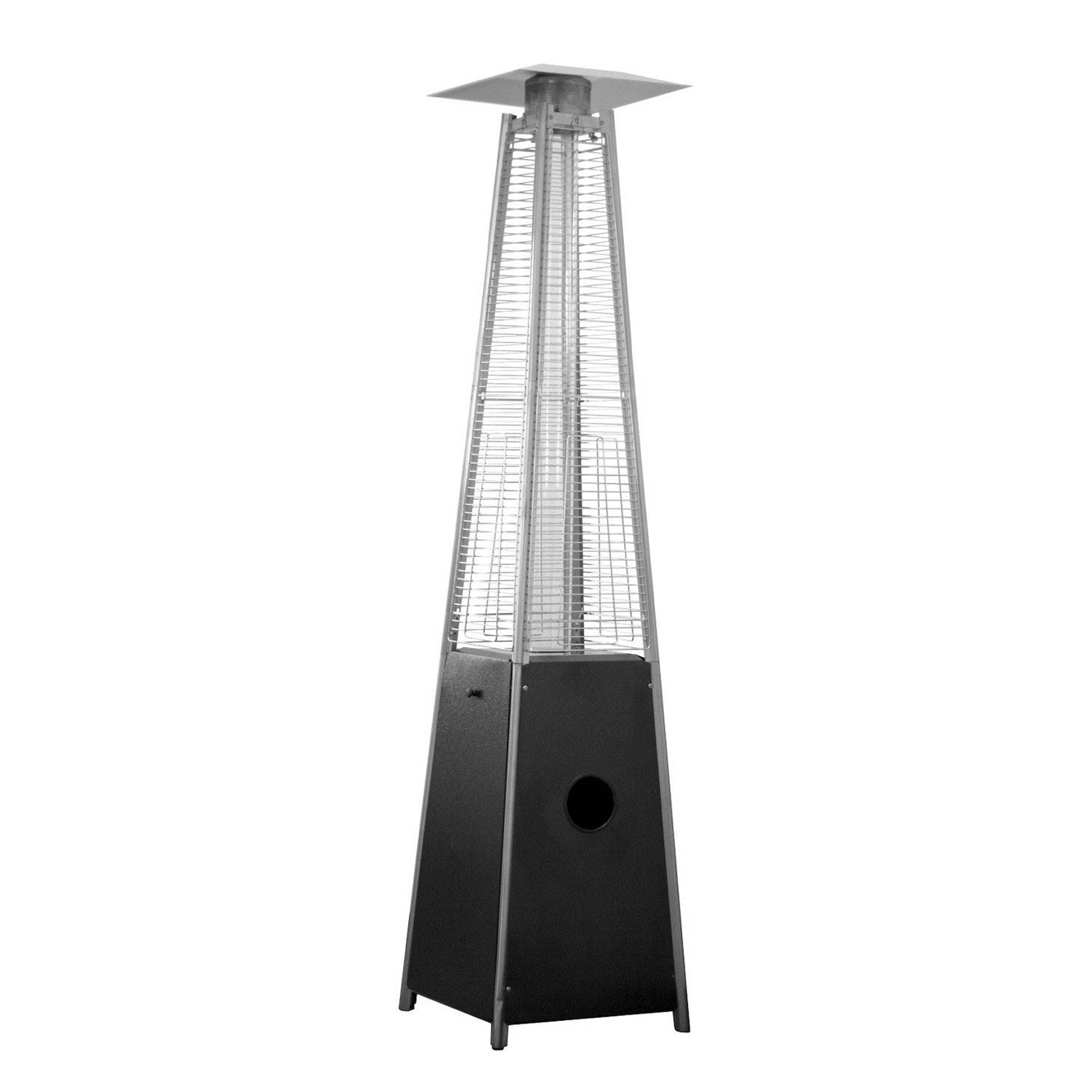 Picture of AZ Patio Heaters HLDS01-GTPC Matte Black Glass Tube Heater