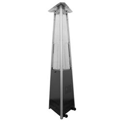 Picture of AZ Patio Heaters HLDS01-CGTPC Tall Commercial Triangle Glass Tube Heater - Matte Black