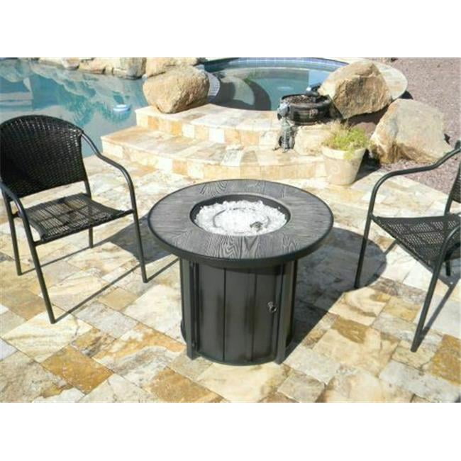 Faux Wood Round Compact Propane Fire Pit